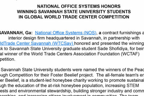 National-Office-Systems-Honors-Winning-Savannah-State-University-Students-in-Global-World-Trade-Center-Competition-featured-image